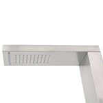 vidaXL Douche d'extérieur avec receveur de douche WPC Acier inoxydable