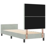 Cadre de lit en velours gris clair vidaXL 80x200 cm