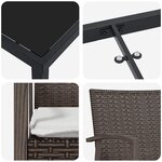 vidaXL Ensemble de salle à manger pour jardin 5 Pièces Marron Poly rotin