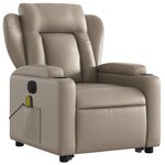 vidaXL Fauteuil inclinable de massage électrique cappuccino similicuir