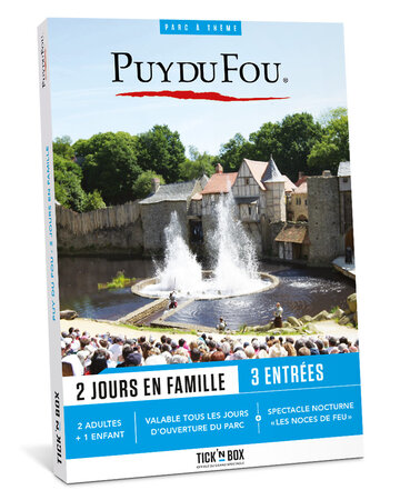 Coffret cadeau - TICKETBOX - Puy du Fou - 2 jours en Famille