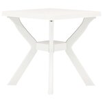 vidaXL Table de bistro Blanc 70x70x72 cm Plastique