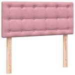 vidaXL Sommier à lattes de lit avec matelas et LED rose 90x210 cm velours