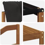 vidaXL Ensemble de canapés d'extérieur 7 pc Naturel et Noir