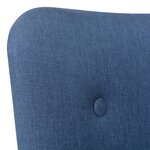 Vidaxl fauteuil avec repose-pied bleu tissu