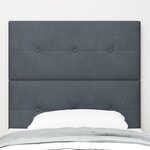 Headboard LED vidaXL Gris Foncé 80 cm Velours