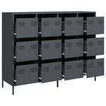vidaXL Buffet anthracite 135x39x103 5 cm acier laminé à froid