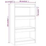 vidaXL Bibliothèque/séparateur de pièce gris béton bois d'ingénierie