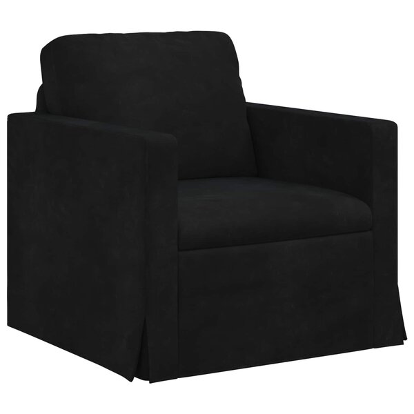 vidaXL Canapé Noir 78 x 78 x 80 cm Velours