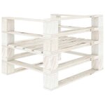 vidaXL Salon de jardin palette 5 Pièces Bois Blanc