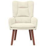 vidaXL Fauteuil relaxant Crème 63 x 67 x 94 cm Velours