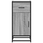 vidaXL Buffet sonoma gris 35 5x35x76 cm bois d'ingénierie et métal