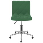 vidaXL Chaises pivotantes à manger lot de 2 Vert foncé Velours