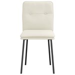 vidaXL Chaises à manger lot de 4 Crème Velours