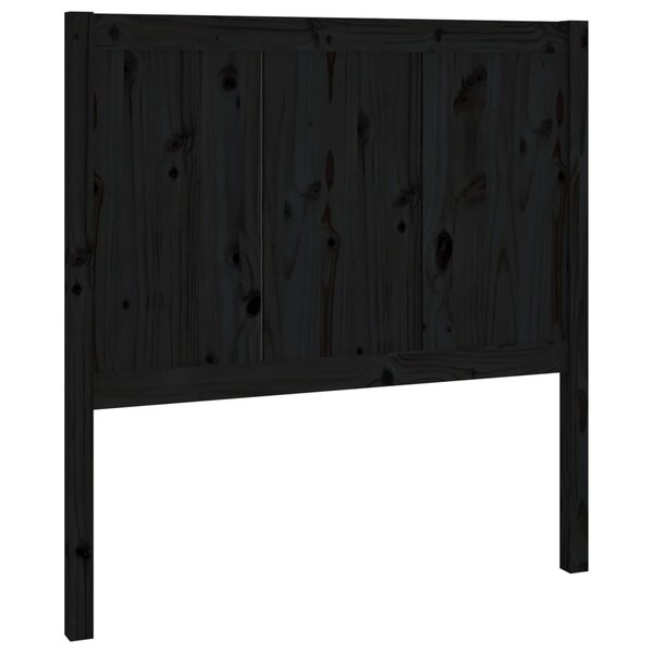 vidaXL Tête de lit Noir 95 5x4x100 cm Bois massif de pin