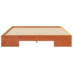 vidaXL Cadre de lit surélevé Marron 160 x 200 cm Bois massif en pin