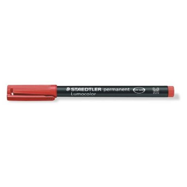 marqueur permanent 'Lumocolor 317M'  rouge  Tracé 1mm STAEDTLER