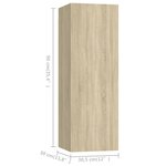 Vidaxl ensemble de meuble tv 8 pièces chêne sonoma aggloméré