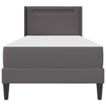 vidaXL Cadre de lit avec matelas Gris 90 x 200 cm Simili cuir