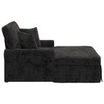 vidaXL Chaise lounge avec jupe avec coussin Noir 157 x 91 x 91 cm ARES