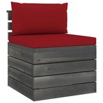 vidaXL Salon palette de jardin 6 Pièces avec coussins Bois de pin massif