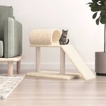 vidaXL Arbres à chat avec tunnel et échelle crème 55 5 cm