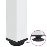 vidaXL Pieds de table basse 4 pièces Blanc 42-44 cm Acier