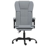 vidaXL Fauteuil inclinable de bureau Gris clair Tissu