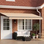 vidaXL Store rétractable manuel avec LEDs 4 5 × 3 m