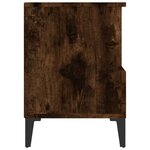vidaXL Table de chevet Chêne fumé 40x35x50 cm