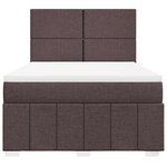 vidaXL Sommier à lattes de lit avec matelas Marron foncé 160x200 cm