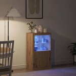 vidaXL Meuble d'appoint chêne artisanal 60 5 x 37 x 100 cm