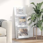 vidaXL Étagère à magazines Blanc 51 x 11 x 102 cm Bois d'ingénierie