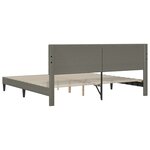 vidaXL Cadre de lit Gris clair 180 x 200 cm Tissu en velours côtelé