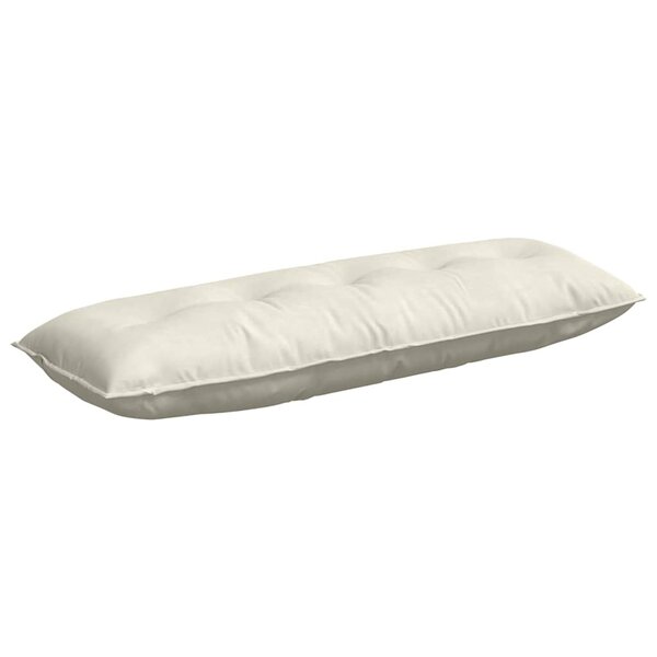 vidaXL Coussin de Dos Crème 140 x 50 cm Tissu en velours côtelé