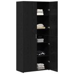 vidaXL Haut Armoire 2 Pièces Chêne noir 80 x 42 x 185 cm