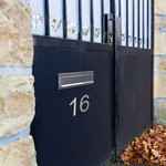 Entrée de boîte aux lettres en acier inoxydable pour porte  mur  C-611  32 5 x 3 cm