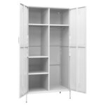 vidaXL Garde-robe Blanc 90x50x180 cm Acier