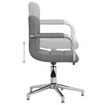 vidaXL Chaise pivotante de salle à manger Gris clair Tissu