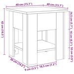 vidaXL Table basse vieux bois 40x40x42 cm bois d'ingénierie