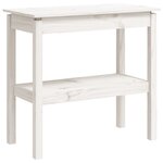 vidaXL Table console Blanc 80x40x75 cm Bois de pin solide