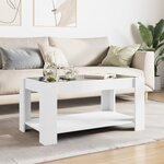 vidaXL Table basse avec LED blanc 93x53x45 cm bois d'ingénierie
