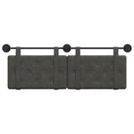 vidaXL Tête de lit suspendue Noir PU antique
