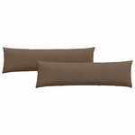 vidaXL Coussins de canapé 2 pc tissu Marron 145 x 40 cm