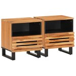 vidaXL Tables de chevet 2 Pièces 40x34x46 cm bois d'acacia massif