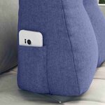 vidaXL Coussin de Dos Bleu denim 45 x 24 x 50 cm tissu