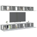 vidaXL Meubles TV 8 Pièces Sonoma gris 60x30x30 cm Bois d'ingénierie
