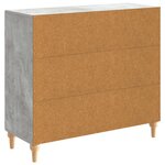 vidaXL Buffet Gris béton 89 x 34 5 x 80 cm Bois d'ingénierie