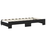 vidaXL Lit de jour avec lit gigogne noir 90x190 cm velours