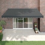 vidaXL Auvent rétractable automatique anthracite 4 5x3 m